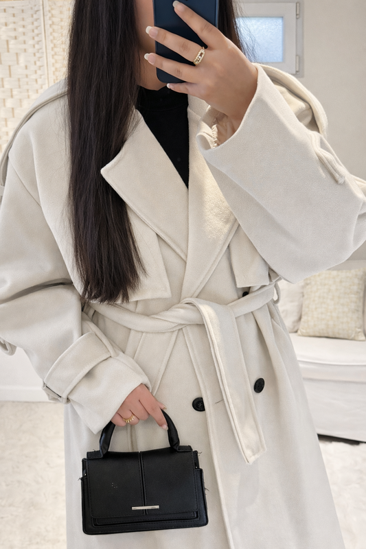 Manteau long Crème